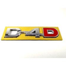 Behin Dizayn TOYOTA UYUMLU D4D Bagaj Yazısı Kırmızı 98mm-22mm