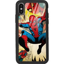 Spoyi Apple iPhone x - Xs Spider-Man Örümcek Adam Tasarımlı Glossy Telefon Kılıfı