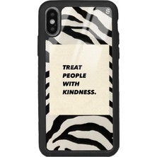 Spoyi Apple iPhone Xs Max Zebra Motto Tasarımlı Glossy Telefon Kılıfı