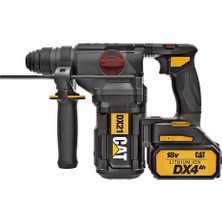 Cat DX21 18VOLT 4.0AH 2.2j Li-Ion Çift Akülü Şarjlı Kömürsüz Profesyonel Sds-Plus Pnömatik Kırıcı/delici