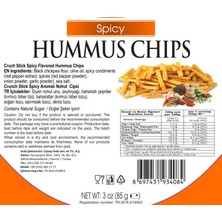 Cipsaş Crunch Stick Baharat Aromalı Vegan Glütensiz Zeytinyağlı Fırınlanmış Nohut Cipsi (Hummus Chips)