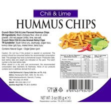 Cipsaş Crunch Stick Acı Biber & Misket Limonu Aromalı Vegan Glütensiz Zeytinyağlı Fırınlanmış Nohut Cipsi (Hummus Chips)