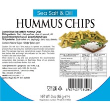 Cipsaş Crunch Stick Deniz Tuzlu & Dereotlu Vegan Glütensiz Zeytinyağlı Fırınlanmış Nohut Cipsi (Hummus Chips)