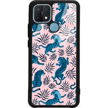 Spoyi Oppo A15 - A15S Mavi Kaplan Tasarımlı Glossy Telefon Kılıfı