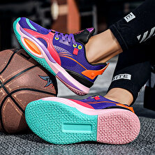 Kın BC14819 Mor Erkek Basketbol Ayakkabıları Sneakers Spor Ayakkabı Giyim (Yurt Dışından)