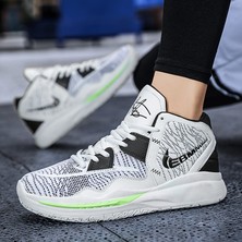 Kın BC14707 Beyaz Yeşil Erkek Basketbol Ayakkabıları Sneakers Spor Ayakkabı (Yurt Dışından)