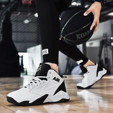 Kın BC146852 Beyaz Siyah Erkek Basketbol Ayakkabı Sneakers Spor Ayakkabı (Yurt Dışından)
