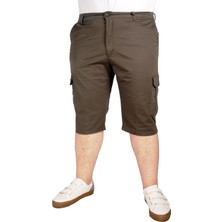 Modexl Büyük Beden Erkek Kapri Klasik 21401 Haki