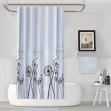 Duş Perdesi Seti, 12 Adet C Halka Hediyeli Banyo Perdesi-Banyo Duş Perdeleri-Banyo Aksesuarları