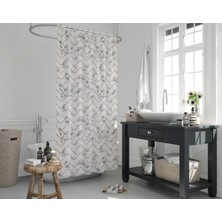 Banyo Perdesi - Tek Kanat Duş Perdesi, Polyester Kumaş Duşakabin Perdesi 180X200 cm Küvet Perdesi