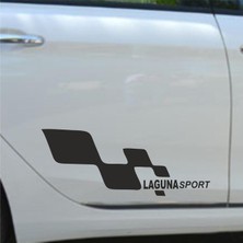 Laguna Yan Sport Oto Sticker Sağ Sol 2 Adet 11CMX30CM