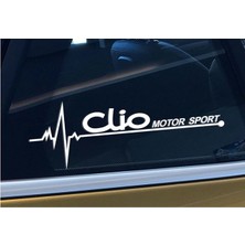 Oto Clio Yan Cam Sticker Oto Kapı Çıkartma Tuning Aksesuar 20 cm x 7 cm