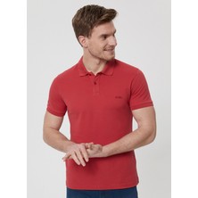 Lee Cooper 222 LCB 242003 Vibes Bisiklet Yaka Normal Kalıp Baskılı Koyu Kırmızı Erkek Çocuk T-Shirt