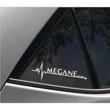 Oto Megane 2 Nabız Kalp Atışı Sticker 2 Adet Kelebek Cam
