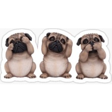 Pug Yavru Cinsi Köpek Sticker Araba Oto Yapıştırması 17CM A1