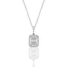 Söğütlü Silver Gümüş Beyaz Altın Rodyumlu Baget Taşlı Çizgili Üçlü Set