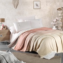 Miespiga Rainbow Pamuklu Degrade Jakarlı Dokuma Battal Boy (King Size) 240X260CM Antialerjik Nefes Alabilen Dört Mevsim Pike Yatak Örtüsü