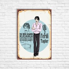 Ferdi Tayfur Retro Ahşap Poster