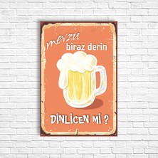 Kahve Retro Ahşap Poster