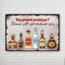 Alkol Retro Ahşap Poster