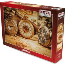 Nova Puzzle 2X2000 Parça Antika Saatler ve Yeni Hedefler Puzzle Seti