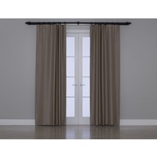 Gauze Fabric Design Blackout Karartma Özellikli Perde Koyu Nohut Rengi