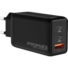 Promate GANPORT3-65PD - Telefon Tablet Şarj Aleti Gan Teknoloji 65 W 1 USB ve 2 Type-C