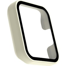 Microcase Xiaomi Mi Watch Lite Ekran Korumalı Sert Slim Rubber Kılıf - Beyaz