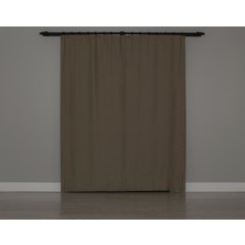 Gauze Fabric Design Blackout Karartma Özellikli Perde Koyu Bej