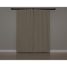 Gauze Fabric Design Blackout Karartma Özellikli Perde Açık Nohut Rengi