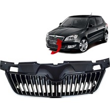 Gkl Skoda Fabia Ön Panjur Full Krom Parlak Siyah 2007-2010 5J0853668D