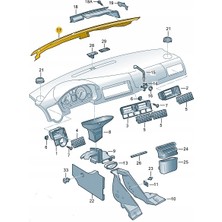 Gkl Vw Golf 4 Bora Ön Cam Gögüs Izgarası 1998-2004 1J1819415B