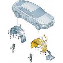 Gkl Audi A7 Sağ Çamurluk Davlumbazı 2011-2018 4G8821172D