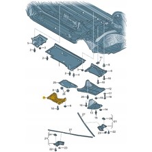 Gkl Audi A6 Sağ Arka Alt Taban Kaplaması 2013-2017 4G0825216A