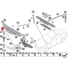 Gkl Bmw 5 Serisi F10 2010-2016 Ön Panel Üst Sacı 51647200689