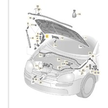 Gkl Volkswagen Golf 6 2009-2012 Kaput Menteşesi Sağ 5K0823302A