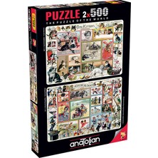 Anatolian 2x500 Parçalık Puzzle / Sevimli Kediler , Komik Köpekler  - Kod 3611