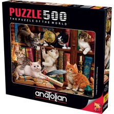 Anatolian 500 Parçalık Puzzle / Kediler ve Kitaplar - Kod 3618