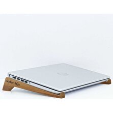 BK Kişiye Özel Taşınabilir Ahşap Notebook Laptop Standı