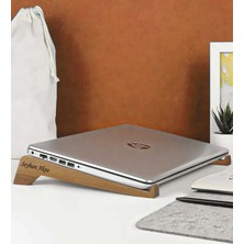 BK Kişiye Özel Taşınabilir Ahşap Notebook Laptop Standı