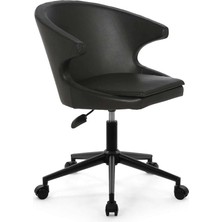 Seduna Koket Çalışma Sandalyesi | Ofis Koltuğu | Siyah Metal Ayak