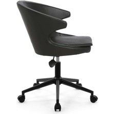 Seduna Koket Çalışma Sandalyesi | Ofis Koltuğu | Siyah Metal Ayak