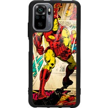 Spoyi Xiaomi Redmi Note 10 - 10S Iron Man Demir Adam Tasarımlı Glossy Telefon Kılıfı