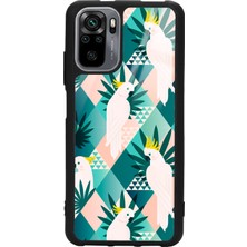 Spoyi Xiaomi Redmi Note 10 - 10S Retro Papağan Tasarımlı Glossy Telefon Kılıfı