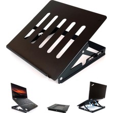 Newolexx Tüm Modellere Uygun Çelik Laptop Standı Notebook Sehpası Tablet Desteği Macbook Soğutucu Yükseltici Altlık