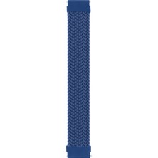 Microsonic Huawei Watch 3 Pro Kordon, (Medium Size, 155MM) Braided Solo Loop Band Lacivert