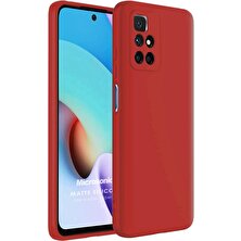 Microsonic Matte Silicone Xiaomi Redmi 10 2022 Kılıf Kırmızı