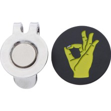 Metal Jest Golf Topu Marker Manyetik Şapka Klip Golf Aksesuarları ile 07