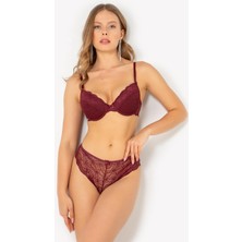 Miorre Push-Up Dolgulu Dantel Sütyen Takım