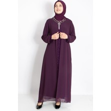 Modaviki Kolye Detaylı Abiye Mürdüm MDA2210